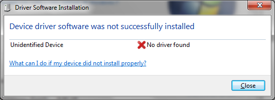 zadig driver instalation failed windows 10